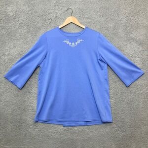 Silverts Adaptive Top Open Back Snap Shoulders Women S Blue Floral Post Op Shirt